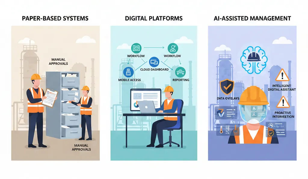 Evolution of workplace safety from paper-based systems to AI-powered safety agents