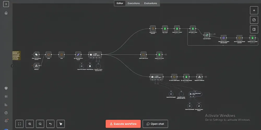 n8n workflow architecture for AI-driven SEO automation