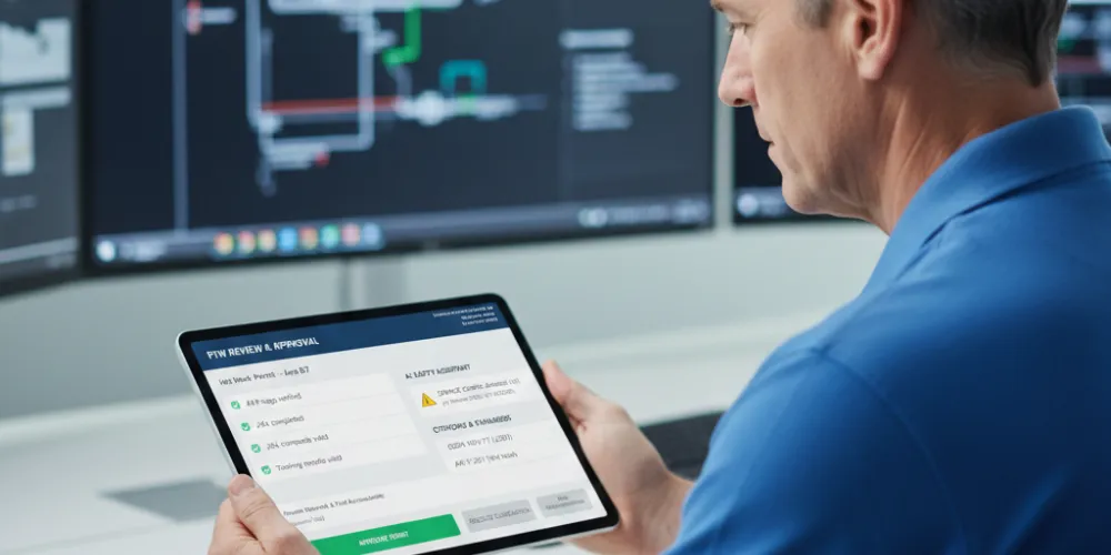 Human approval of AI-assisted Permit to Work