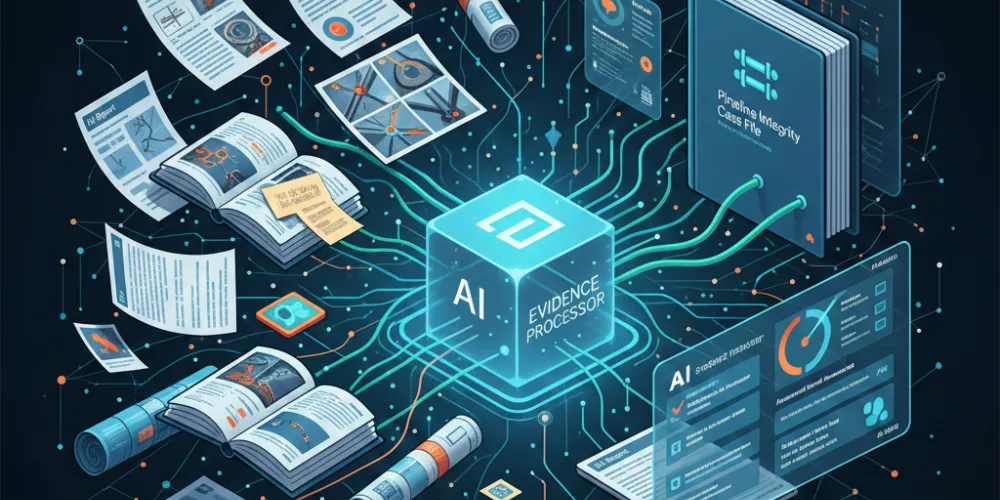 AI linking pipeline integrity data into evidence packs