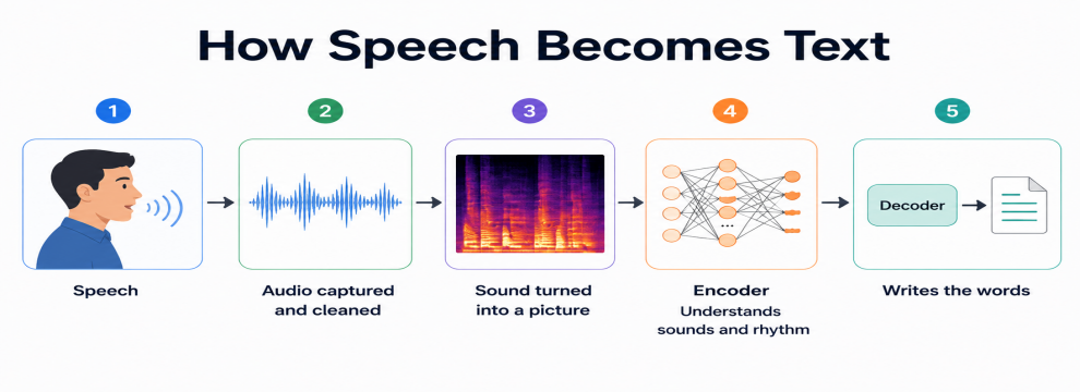 How speech becomes text in an ASR system